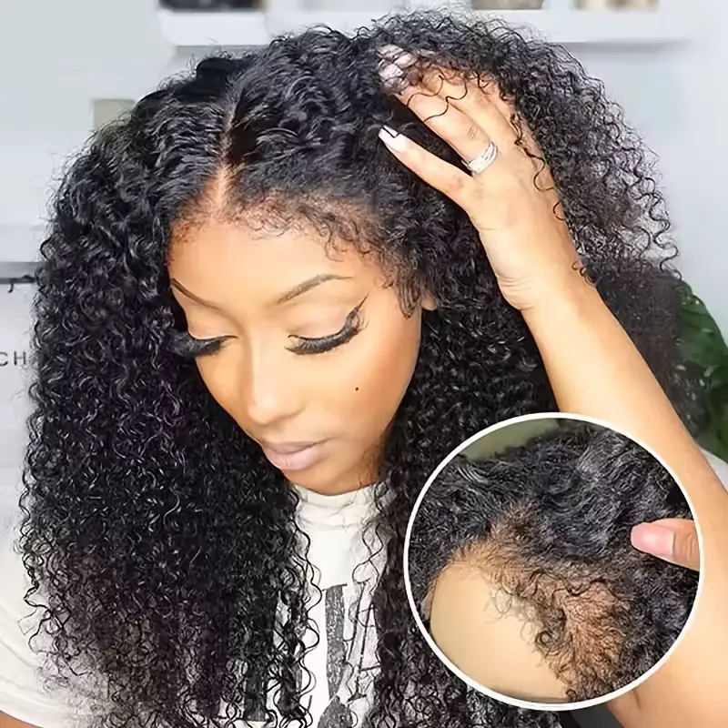 13x6 Hd Afro Kinky Curly Wig Human Hair Quality 250% Density  13x4 4c Edges Frontal Deep Wave Curly Lace Front Wigs For Women Kinky Curly Wig on sale