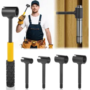 4 in 1 Door Hinge Adjustment Tool, Heavy Duty Door Hinge Wrench, Multi-Size Door Gap Adjustment Tool with Non-Slip Handle, Hinge Doctor Wrench for Residential and Commercial Doors, Cabinets