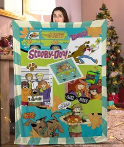I'm A Worrier Shaggy, Scooby Doo Blanket, Mistery Cartoon Blanket, Scooby Doo Sherpa, Norville Shaggy Rogers, Fred Jones, Daphne Blake, Velma Dinkley, Friend Blanket, Halloween Cartoon Movie Watching Blanket
