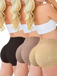 YZY Women's Plain Basic Contrast Lace Casual Aesthetic High Waist Smooth Shapewear Shorts, Tummy Control Butt Lift Shapewear Bottoms, Ladies Valentine's Day Gift, Gift for Her, Underwear