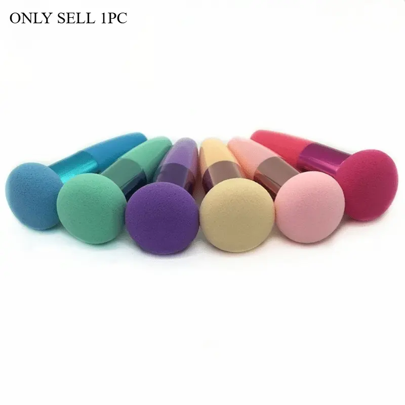 1pc Foundation Makeup Sponge With Handle Beauty Blender Cosmetics Makeup Sponge Mushroom Stick