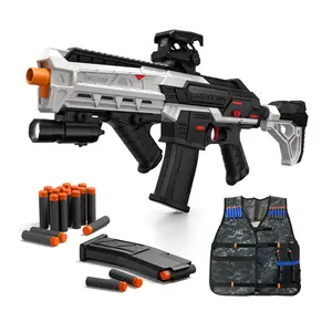 【2025 NEW】SOFITEN Aegis FANG, Full-Automatic Foam Dart Blaster set,2 modes electric toy gun with Tactical Vest,Adjustable Sight&Stock,Bolt Action & Power Indicator,Ultimate fun for nerf gun fans Ages 12+boys,BirthdayGift Thanksgiving Christmas Blackfriday