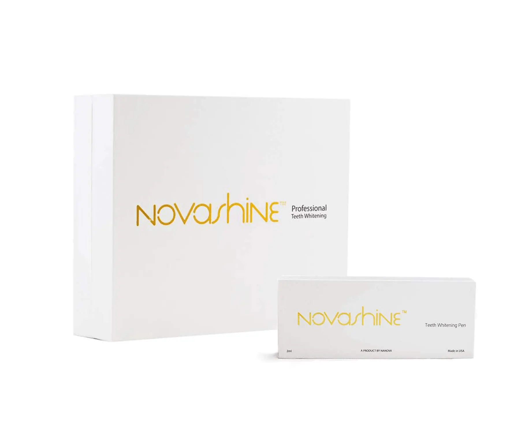 Novashine Teeth Whitening Kit and Pen Bundle - Fast Results for a Bright Smile Whitening Care Kit Sensitive Teeth Enamel-Safe