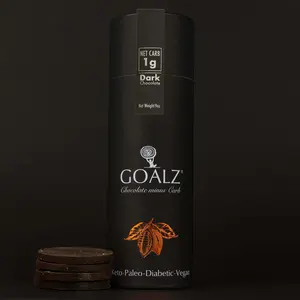 Goalz Original Sugar-Free Chocolate 60% Dark. Less than 1g Net Carb. Vegan. All Natural. Great Keto Snack. Ethically Sourced Cocoa. Diabetic Approved. No Sugar Alcohols, No Artificial Sweeteners. Non-GMO Soy-Free Keto Dessert. Healthy Choice