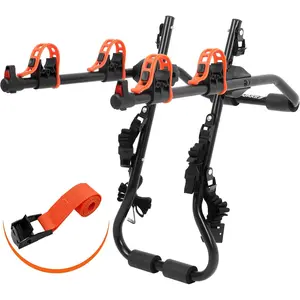 Deluxe 2- Trunk Mount Rack, Model SY-Trunk-BR, Black + Orange up to 70lbs Load (Trunk  Rack)