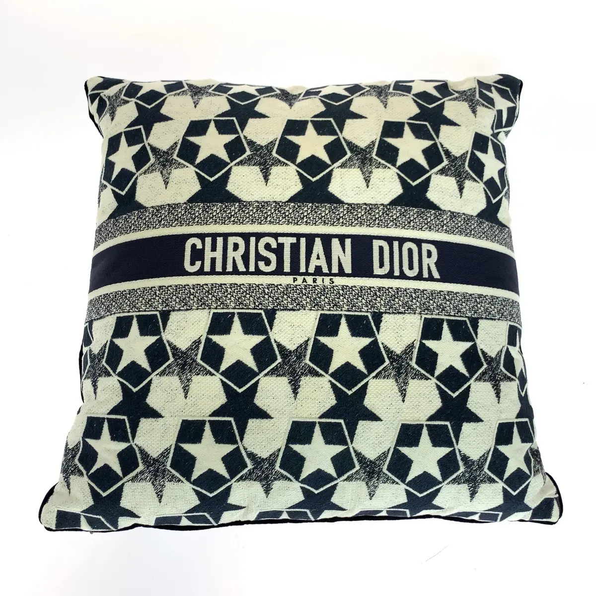 Pre-owned Dior Canvas Small Leather Goods HYP02ASC1U Embroidered Cushion