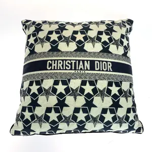 Pre-owned Dior Canvas Small Leather Goods HYP02ASC1U Embroidered Cushion