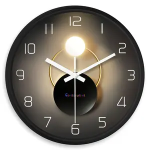 Modern Silent Non-Ticking Wall Clock, 8/10/12 Inch Dome Shape with Personalized Pattern Numbers, Analog Display for Living Room Bedroom Office Home Decor