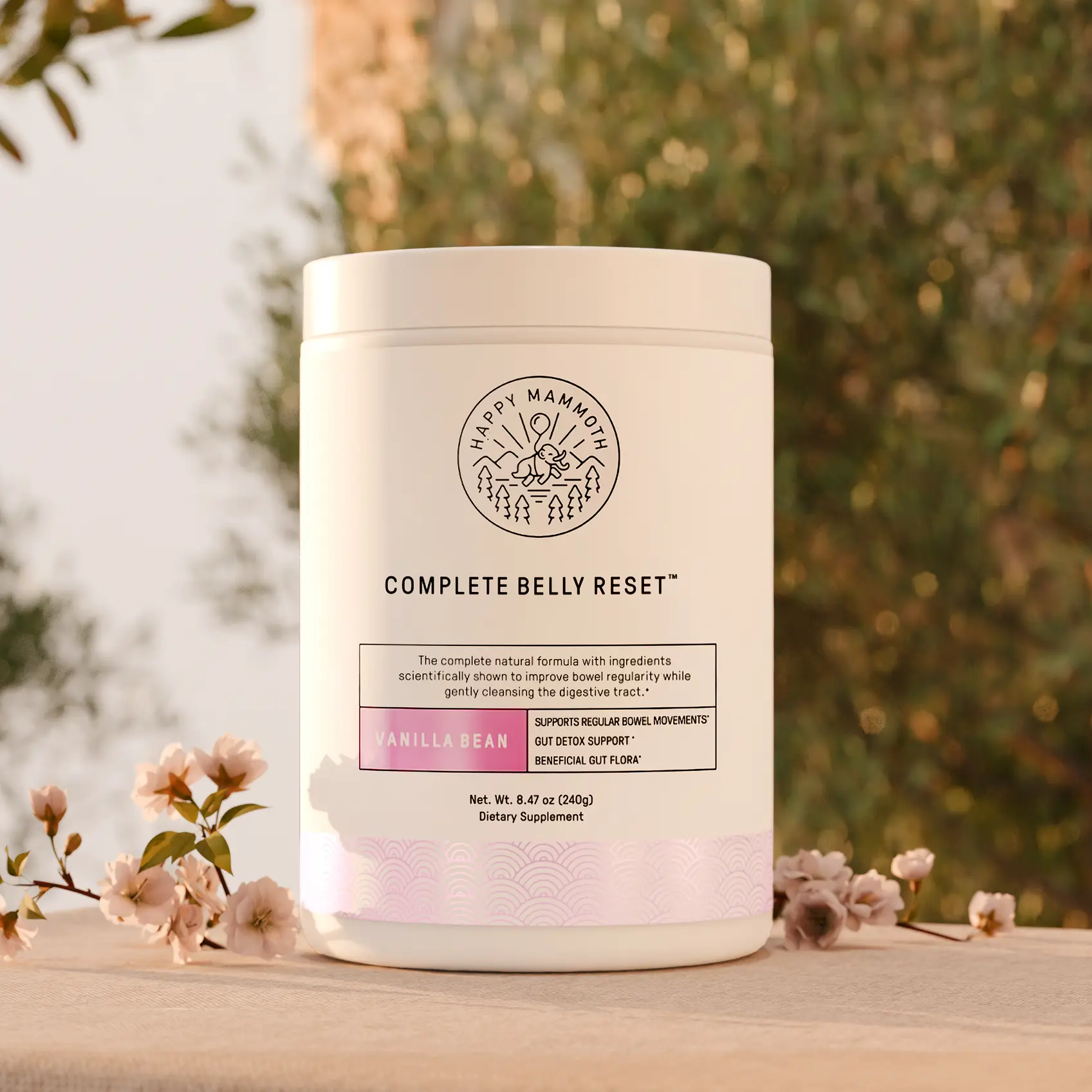 Happy Mammoth Complete Belly Reset Probiotic Supplement for Digestion Support and Bloating Reduction