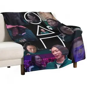 Squid Games 124 Blanket Personalized Blanket Comfortable Shawl   Special Gift,Four Seasons Blanket,Multiple Sizes