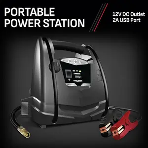 1000 Peak Amp Jump Starter and Air Compressor with 12V USB Portable Power Ports