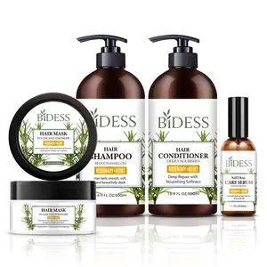 Bidess Hair Care Set – Rosemary & Mint | Shampoo + Conditioner + Hair Mask + Serum | Stimulates Growth, Reduces Hair Loss & Nourishes | Natural Botanical Formula