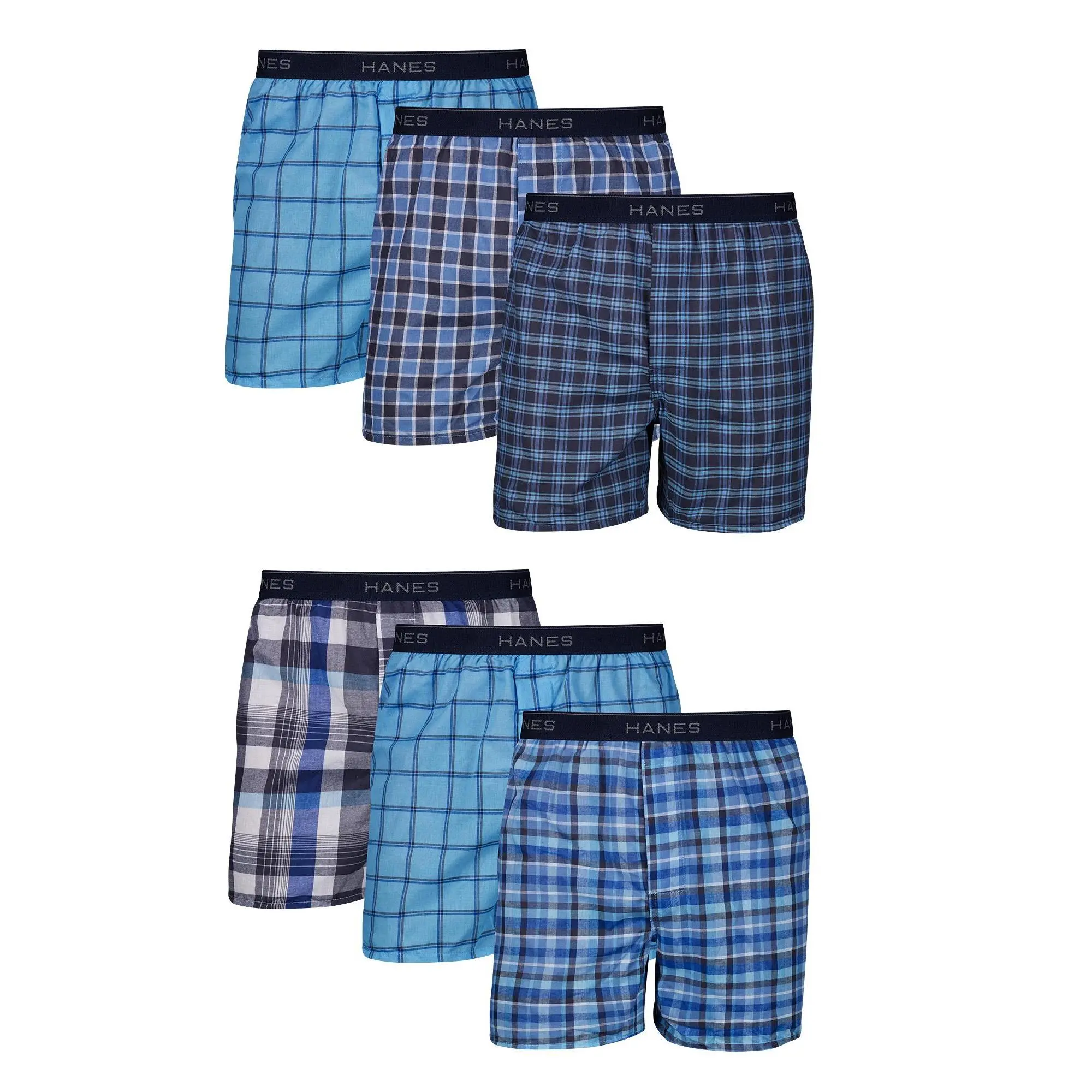 Hanes ComfortSoft Men's Boxers Pack, Moisture-Wicking Cotton Jersey, 6-Pack
