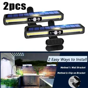 Spring Solar Outdoor Motion Sensor Clip Light – IP65 waterproof, high-brightness 5630 LED bulb, motion sensor switch, clip-on or wall-mounted, suitable for camping party lighting, sturdy and durable construction. A home decor essential