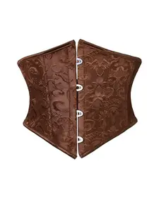 High-End Embroidered Waist Cincher Shapewear, 4 Steel Buckles Fishbone Design, Slimming and Supporting Bust, Fashionable All-Season Wear
