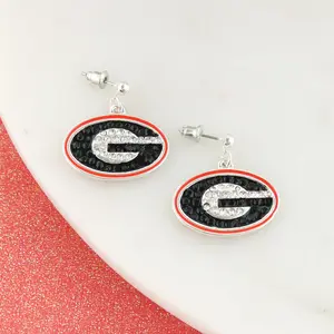 Georgia Crystal Logo Earrings - Women's Accessories