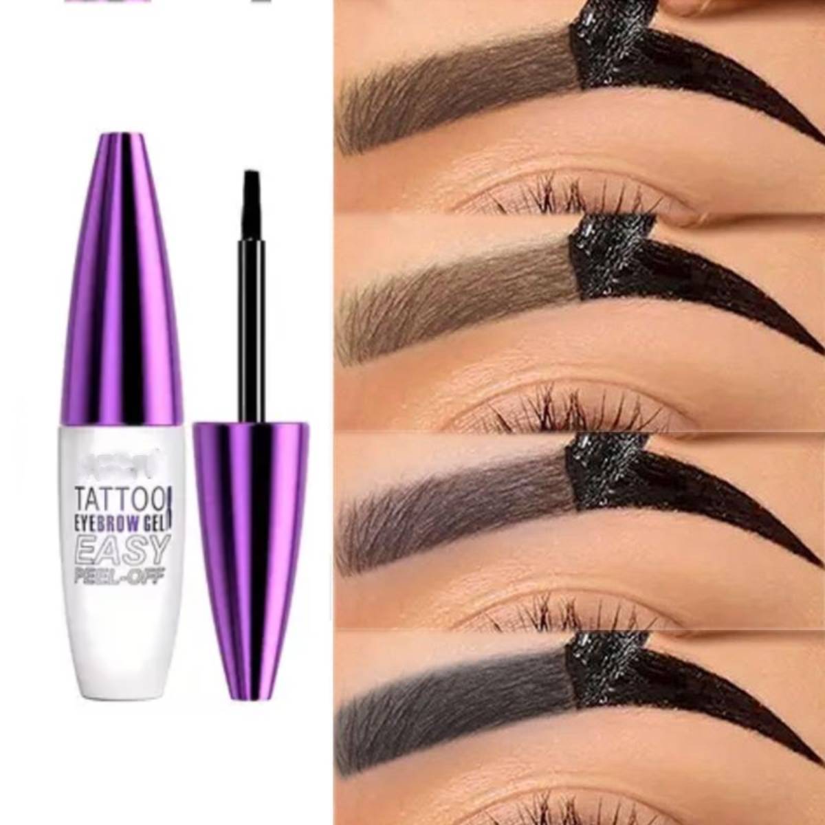 Easy Peel-Off Eyebrow Gel Sweatproof Natural Semi-Permanent Black or Brown Tint for All SkinTypes Makeup Cosmetic #birthday gift