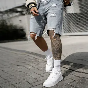 Men's New Summer Fashion Distressed Denim Shorts - Durable Denim, Comfortable Fit, Versatile for Casual Outings & Everyday Wear