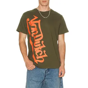 Von Dutch Vertical Logo Tee in Olive Night