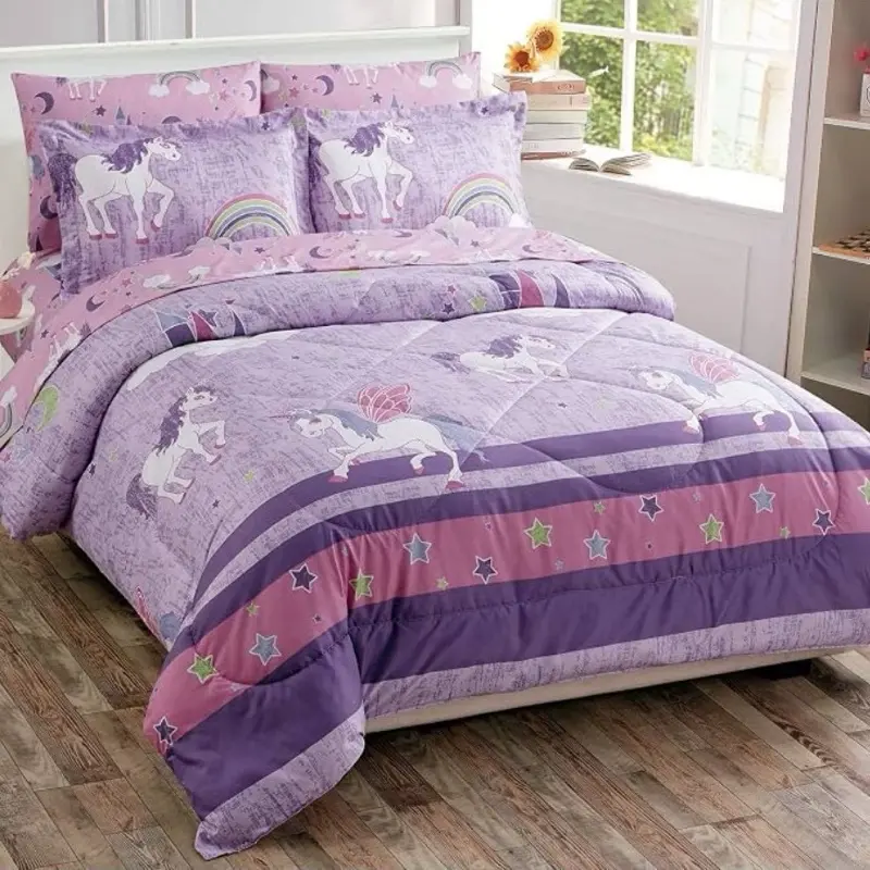 Luxury Home Collection Comforter Bedding Set/ Bed In A Bag With Sheets Multicolor Fun Designs
