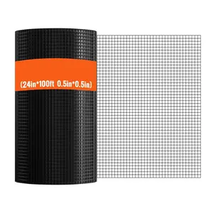 Hardware Cloth 24x100ft, 19 Gauge Galvanized Wire Mesh, Vinyl Coated Chicken Wire for Coop, Rabbit Fence, Poultry Enclosures, Garden Protection 24in*100ft