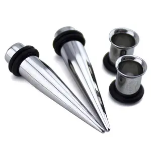 Double Stainless Steel Taper & Tunnel Ear Stretching Kit (4 pieces)