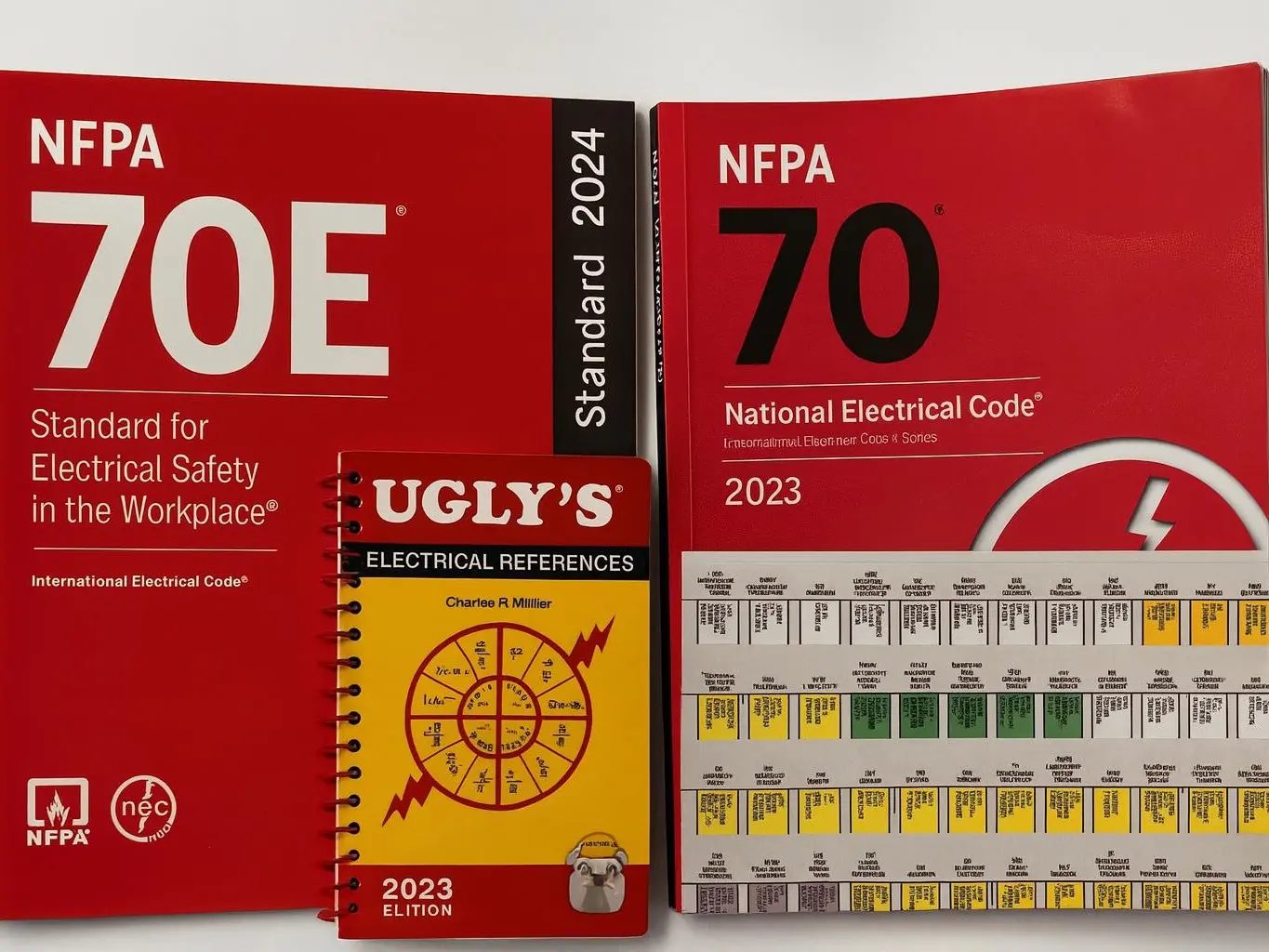 NEC 2023 Codebook + NFPA 70E 2024 with TABS and Ugly's Electrical reference Supreme Deal