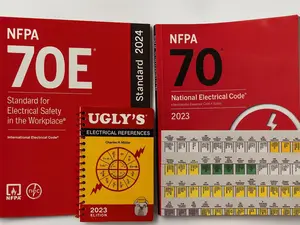 NEC 2023 Codebook + NFPA 70E 2024 with TABS and Ugly's Electrical reference Supreme Deal