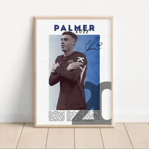 Cole Palmer Football Poster | Palmer Wall Art | Soccer Print | Gift for Football Fan | Signed Football Poster | Sports Decor | Chelsea FC