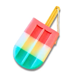 Pink and Blue Ice Cream Bath Sponge Bathing Accessories with Free Gift Personal body brush