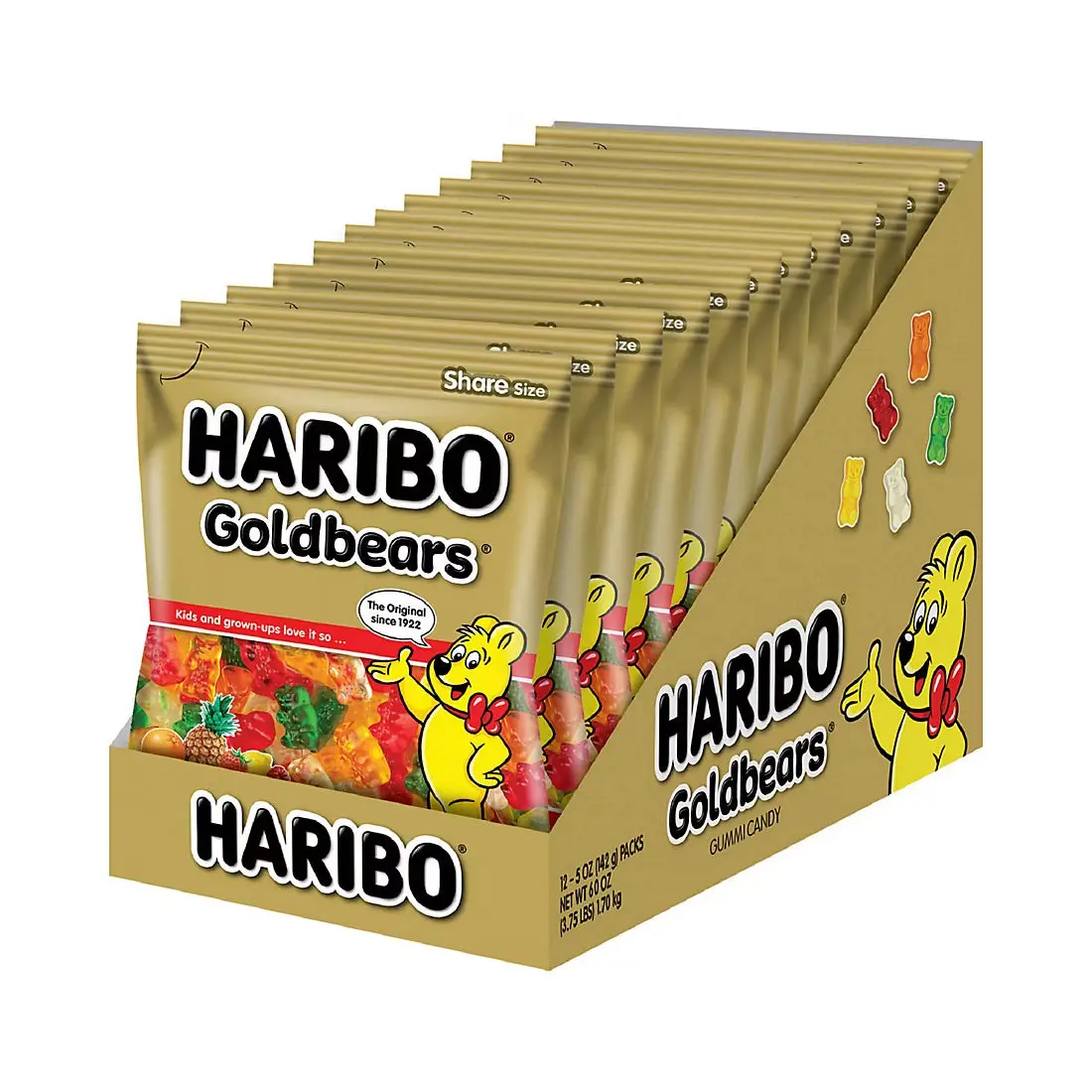 Haribo Goldbear Gummi Bears, 5 oz. 12 ct. Haribo Goldbear Gummi Bears, 5 oz. 12 ct.