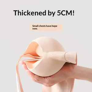 Women's Underwear Small Chest Push-Up Enhancing Seamless Foundation Thickened 5cm Flat Chest Special Expansion Manga Sexy Bra