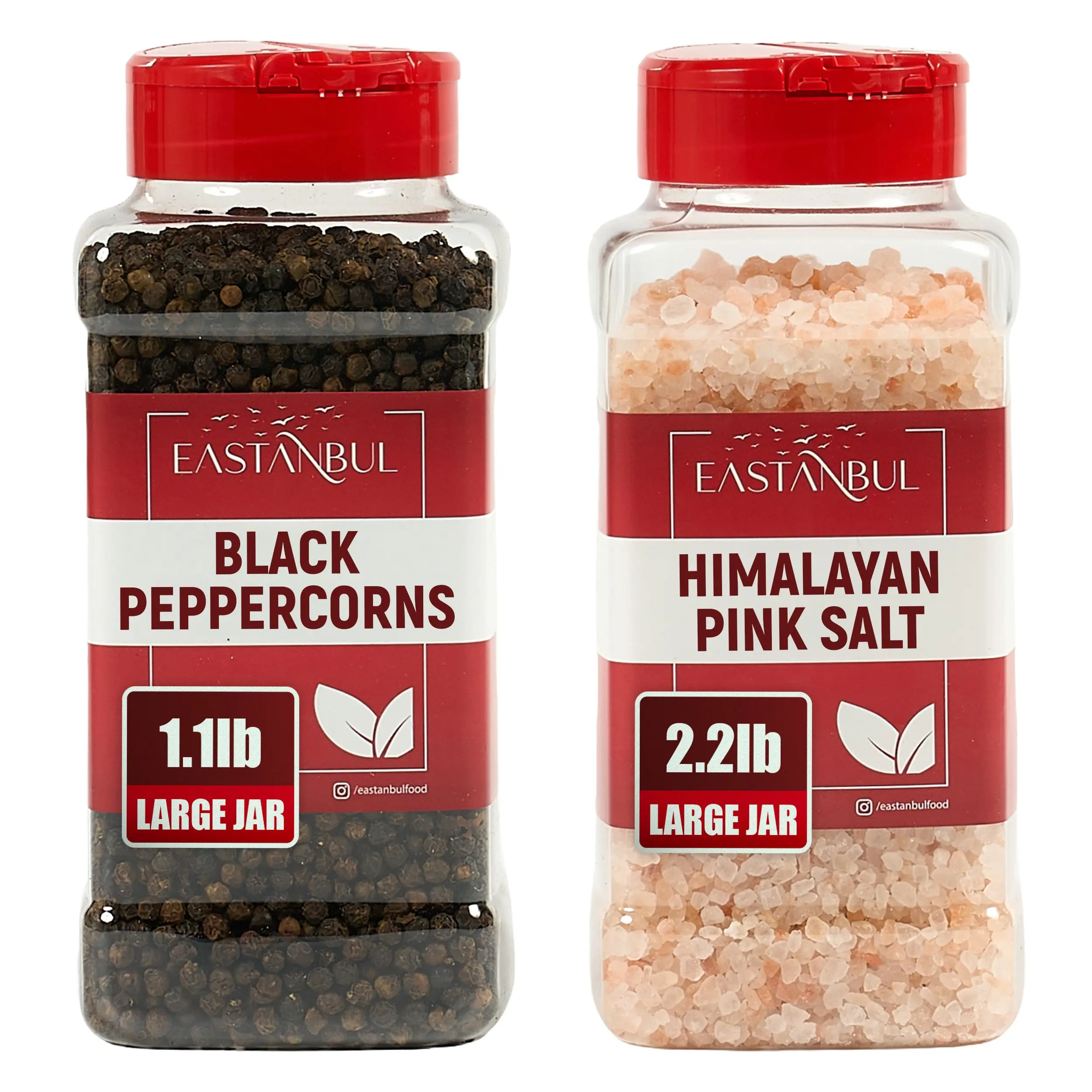 Eastanbul Salt and Pepper for Grinder Refill, Bulk Size,Large Refill Pack