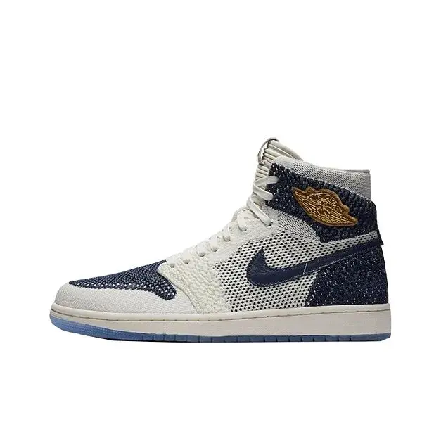 High top knit sneakers navy off white upper popular streetwear ootd arch support breathable cushioned insole wide feet friendly travel festival lightweight non slip unisex daily comfy footwear