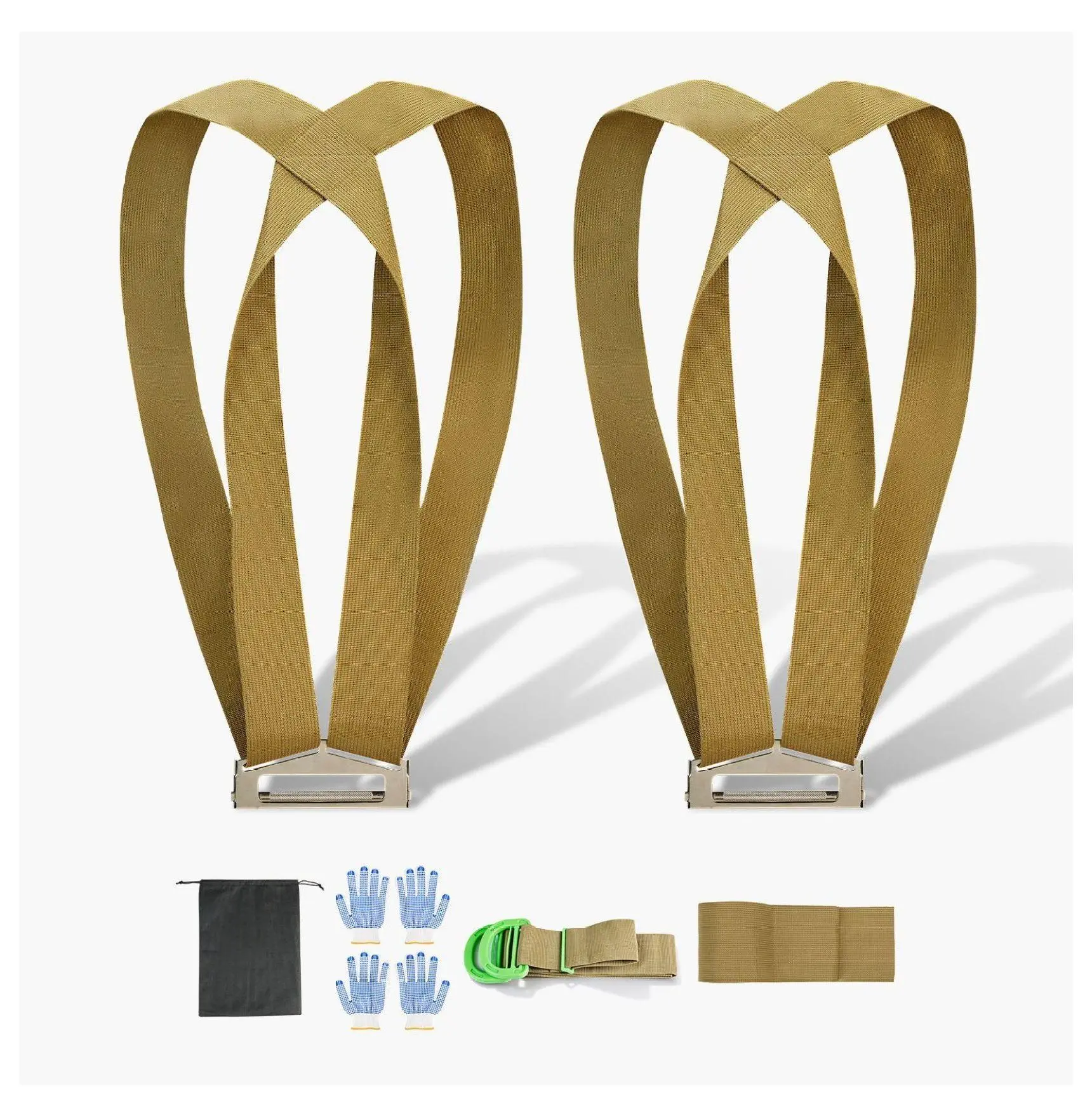 Moving Straps 2-Person Lifting System, Furniture Appliance Movers with Harness Straps, Adjustable Lifting Straps for Heavy Items, Moving Shoulder Dolly Default