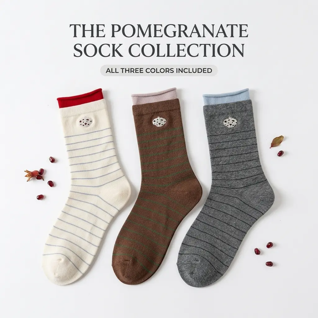 Women's 3-Pack Mid-Calf Striped Knitted Crew Socks - Cute Leopard Embroidery, Contrast Cuff, Soft Vintage Style, Fits Everyday Wear, Matching Womenswear Casual Socks