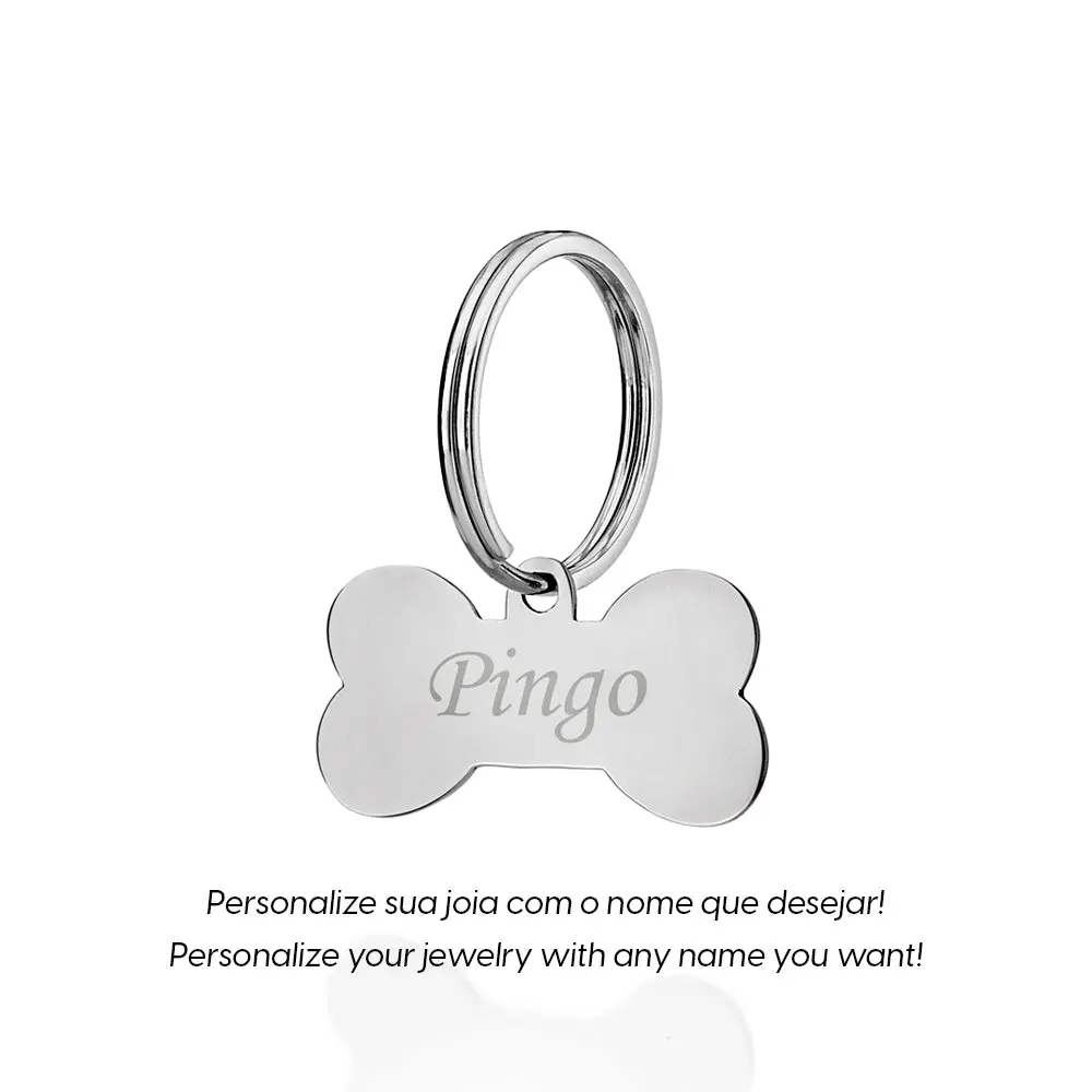 STAINLESS STEEL BONE PET TAG