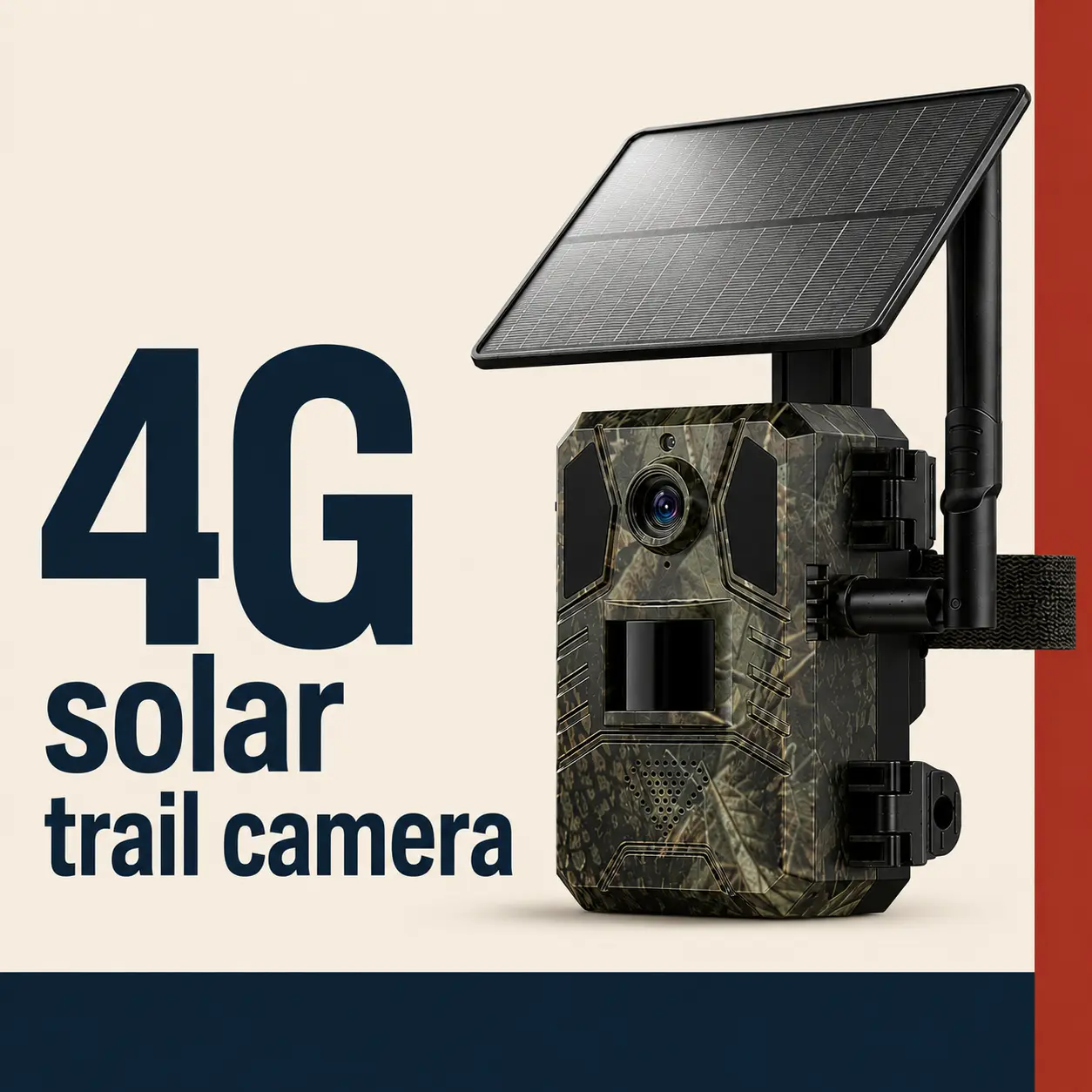 Cellular Trail Camera 2K Solar Live View with SIM Support