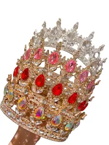 Elegant Women's Rhinestone Metal Crown Headband, Available in 4 Colors, Perfect for Weddings Parties Birthdays Shows, Stylish Design