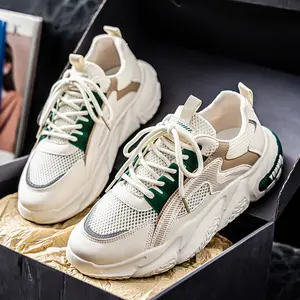 Brand GGOR Men'S & Women'S Summer Breathable Mesh Sneakers - Lightweight Low-Top Sneakers with Arch Support & Cushioned PVC Sole, /Green/ Colorway, Arch Support Technology for Running, Gym, Casual Wear - Unisex Sporty Casual Shoes