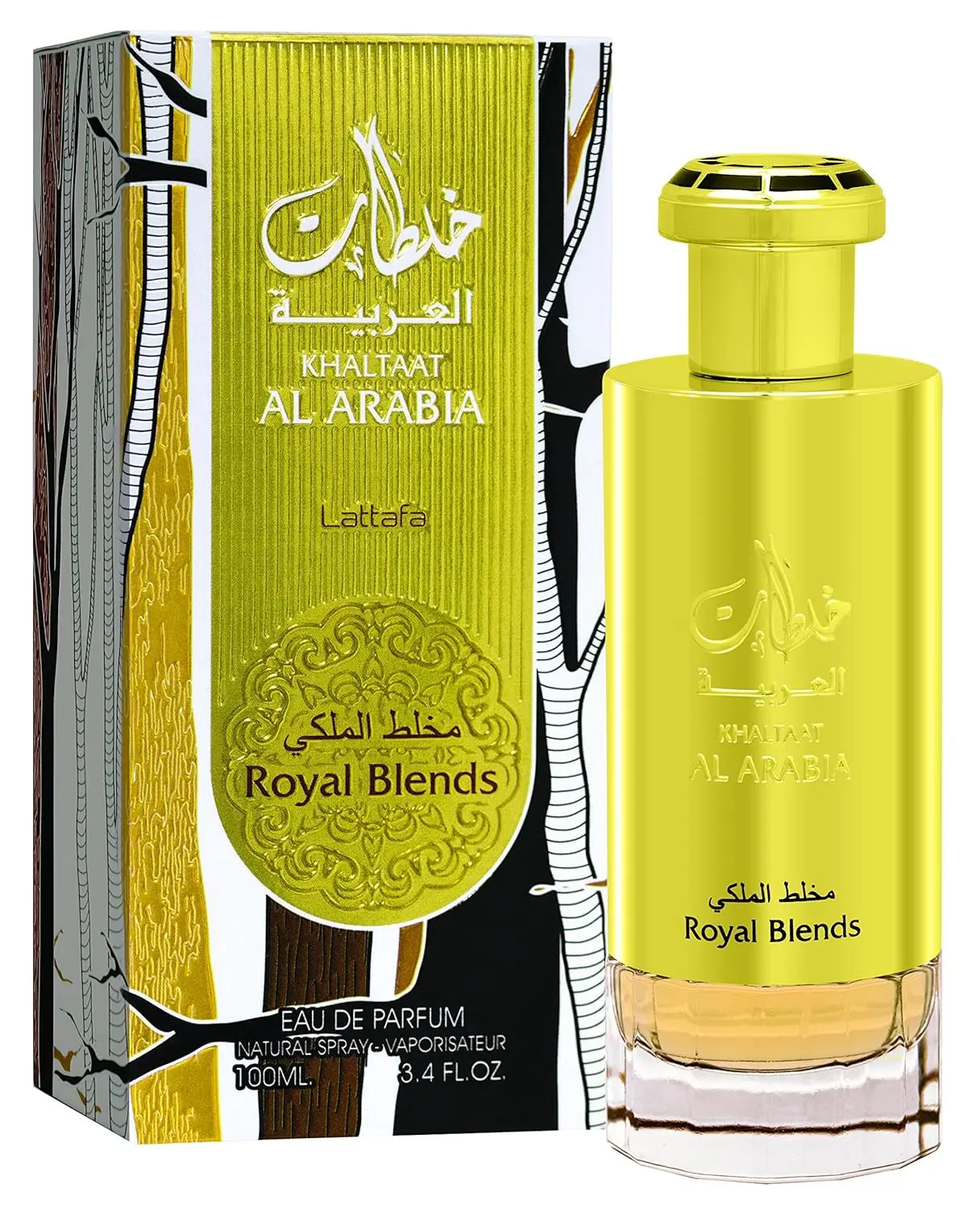 Lattafa Khaltaat Al Arabia Royal Blends Gold Eau de Parfum 100ml Unisex Arabic Luxury Fragrance Warm Fruity Spicy Scent Perfumes Arabia
