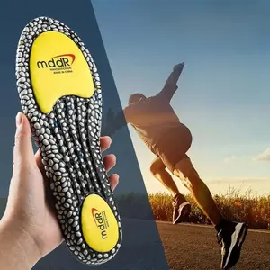 4 Pieces 2pairs Unisex Sports Shoe Insoles - Breathable, Sweat-Absorbent, Shock-Absorbing, Arch Support & Heel Cushioning, Ergonomic Design for Sneakers, Boots, Running, Gym & Walking