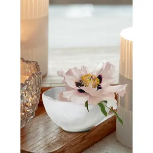 Serene Spaces Living Free-Form Edge Glazed Ceramic Bowl Collection - Artisan Look, Food-Safe, Dishwasher-Safe, Versatile Tableware Set for Weddings & Events