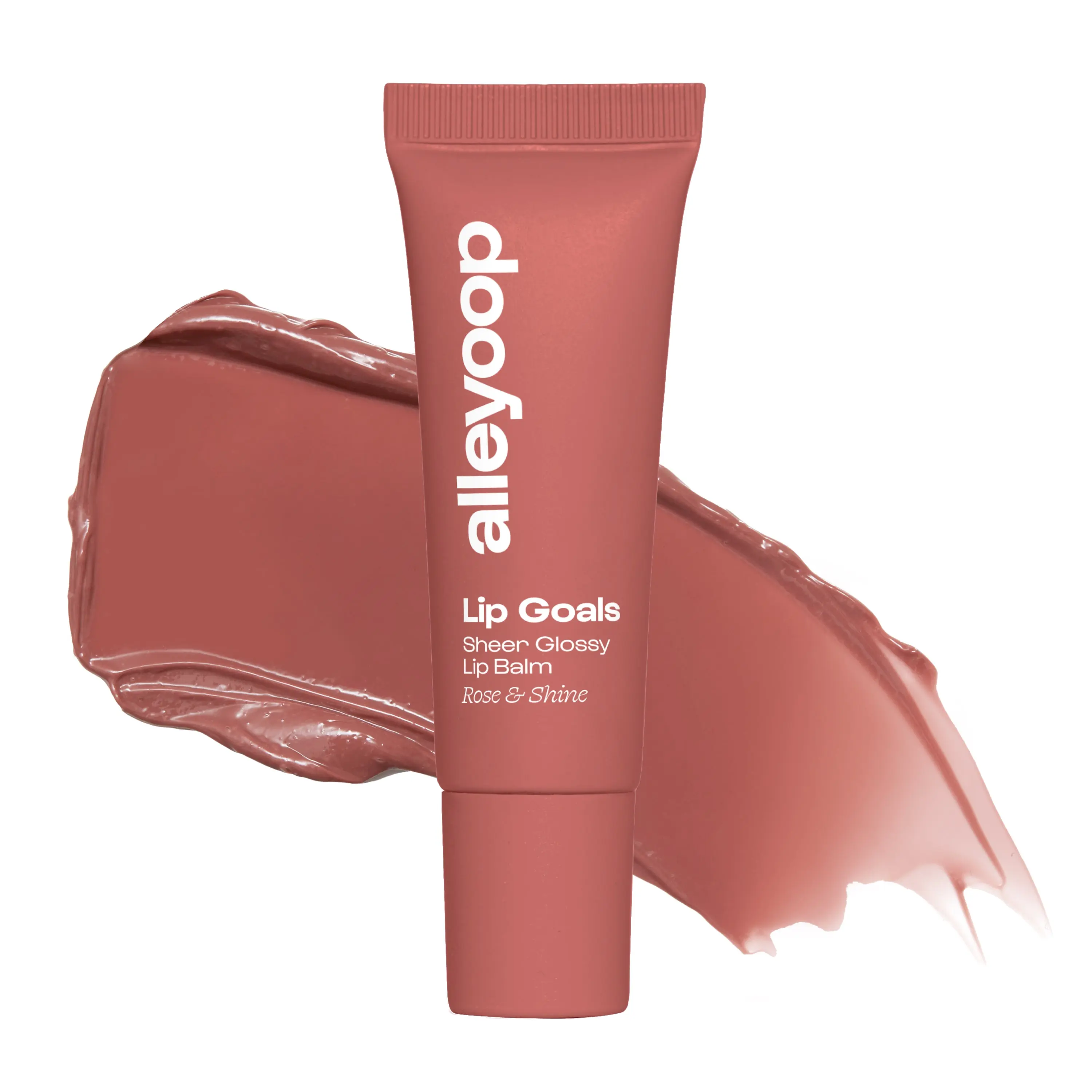 Lip Goals Sheer Glossy Balm - Plumping, Hydrating, Shiny, Tinted, Moisturizing, Lightweight, Non-Sticky, Travel-Friendly, Portable, Long-Lasting for Chapped Lips, Clean Beauty, Vegan