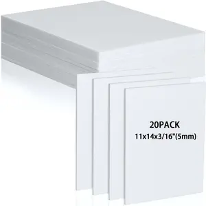 20Pcs 14 x 11 inch 3/16" Thick White Foam Core Backing Boards for Crafts Poster Making Art Presentations
