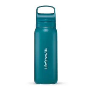 LifeStraw 24oz Go Series Stainless Steel Water Filter Bottle - Laguna Teal
