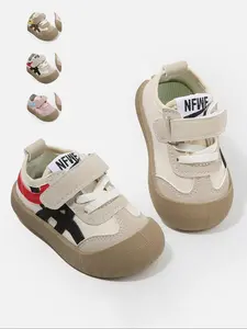 Baby Toddler Colorblock Velcro Walking Shoes - Stylish Cool Style, Adjustable Velcro, Scientific Bend Protection, Breathable Inner Lining, Soft Non-Slip Sole, Spring & Fall Daily Walking & Play, Walking Shoes Babies