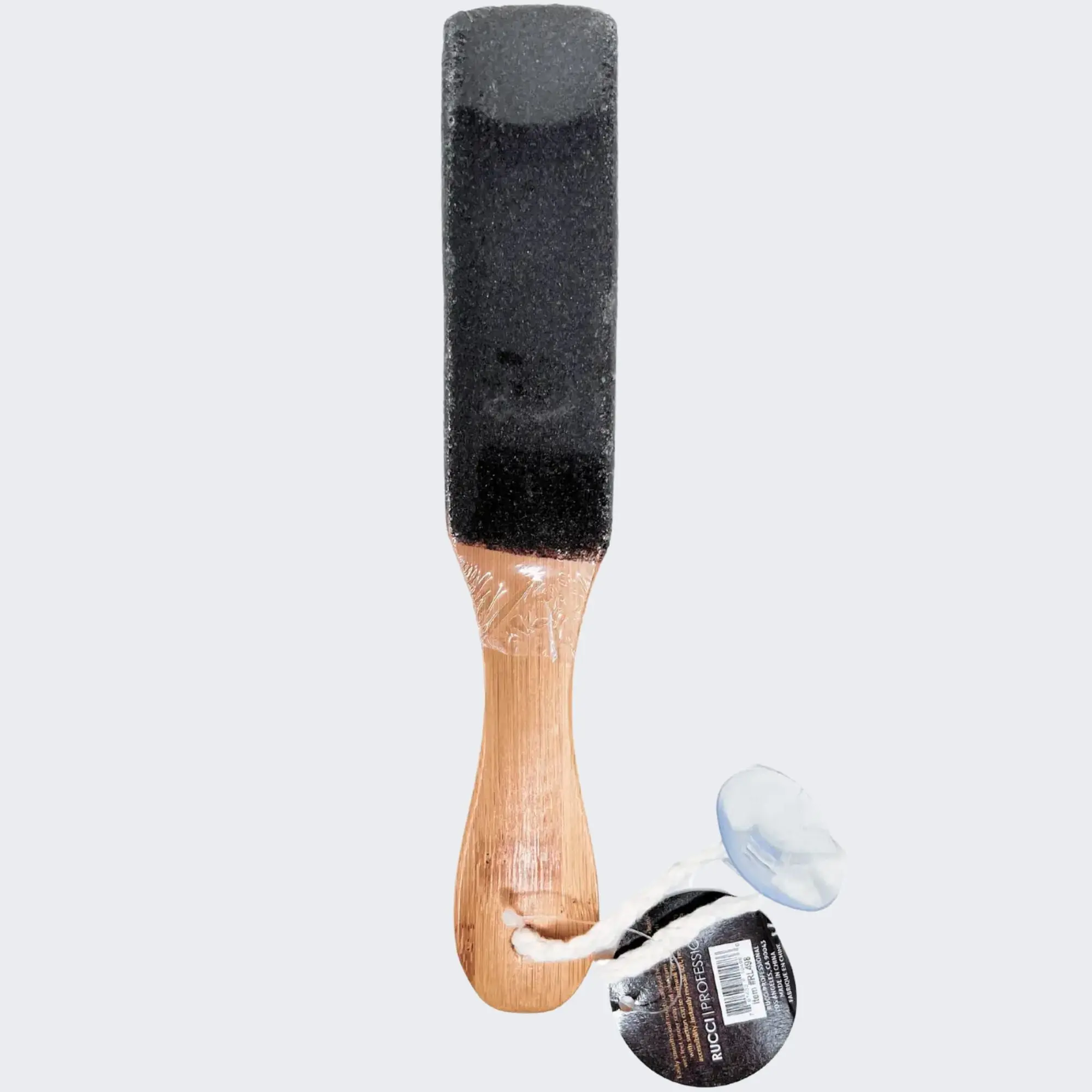 Rucci RL498 Bamboo Foot File - Double Sided Callus Remover and Pedicure Exfoliator Tool