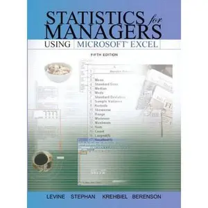 USED-Statistics for Managers Using Microsoft Excel (5th Edition) by David M. Levine (Hardcover)