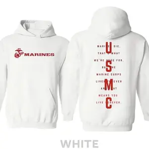 Usmc Marines Tactical Hoodie, Classic Grunt Style Military Patriot Pullover Hoodie, Trending Unisex Graphic Hoodie For Men and Women, Casual Outfit, Menswear & Womenswear Top